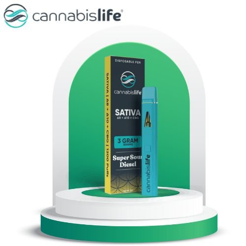 Super Sour Diesel Sativa Delta-8 Disposable Vape Pen - 3ML In Pakistan